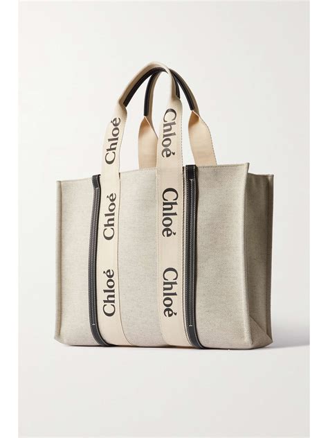 chloe woody leather tote bag|chloxc3xa9 woody large canvas tote.